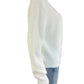 Sadie & Sage NWT White Porcelain Rhinestone Bow Cardigan Size L