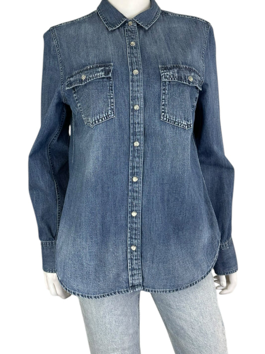 J. Crew Blue Demin Button-Down Shirt Size 12