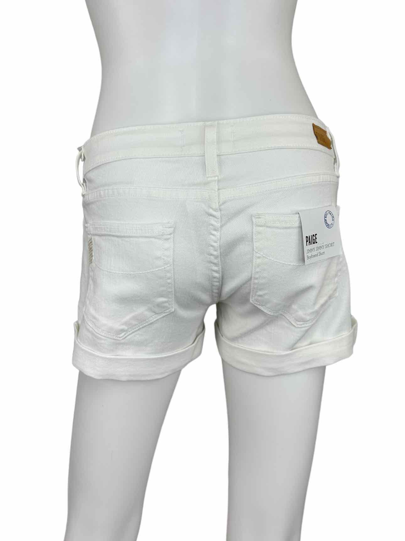 PAIGE Jimmy Jimmy White Denim Boyfriend Short Size 24