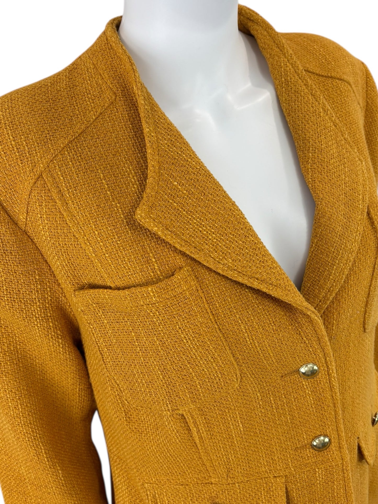 Chico's Yellow Cotton Coat Size L