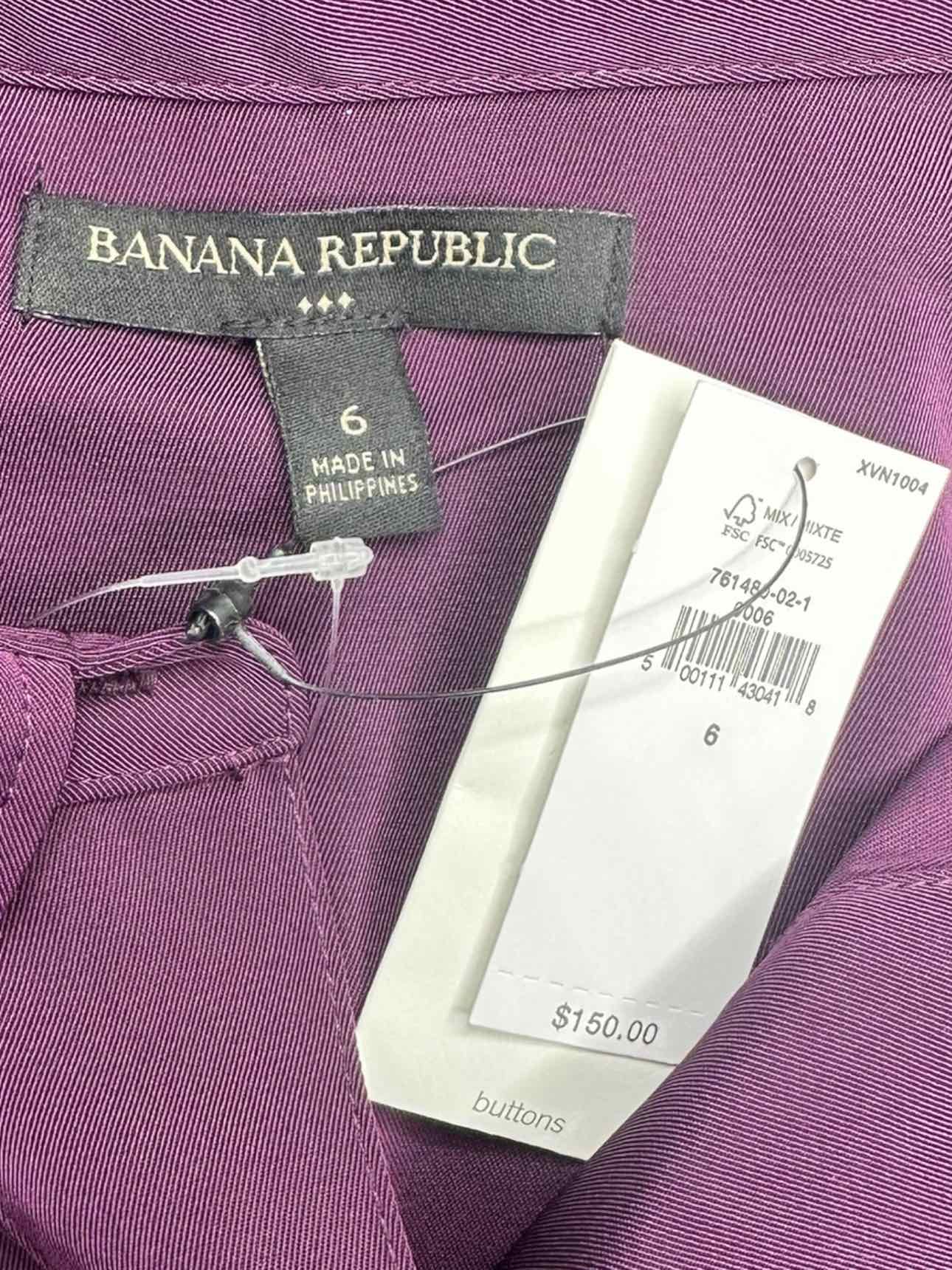 BANANA REPUBLIC NWT Pinot Noir Wide-Leg Jumpsuit Size 6