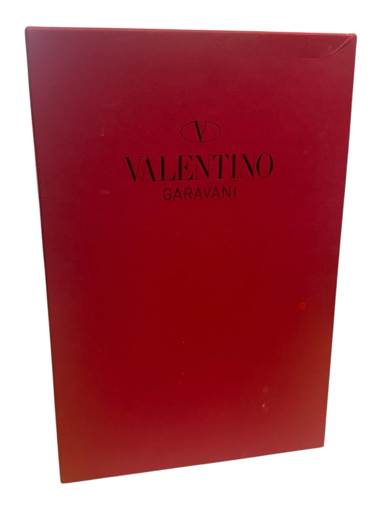 VALENTINO GARAVANI Black Patent Leather Couture Bow Peep-Toe Pumps Size 38