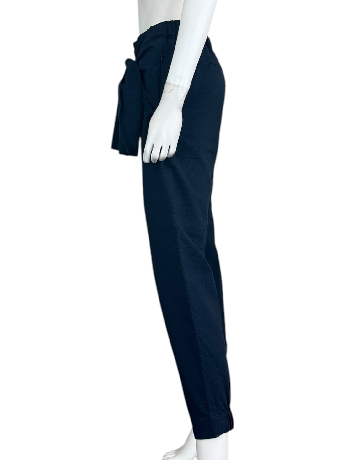 tibi Navy Tie Waist Pant Size 4