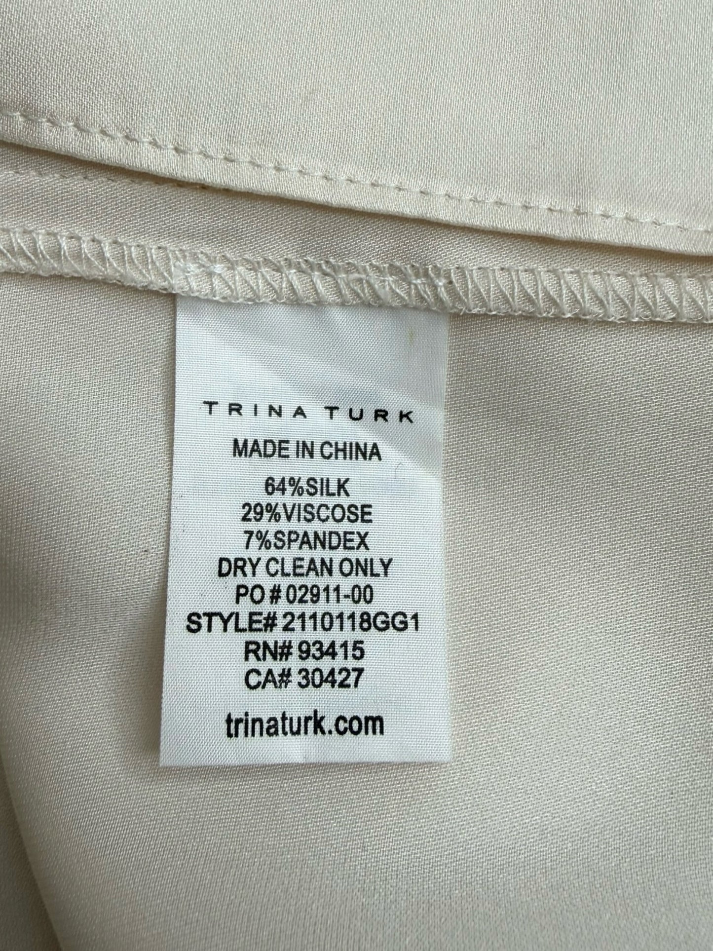 TRINA TURK Blush Pink Blouse Size M