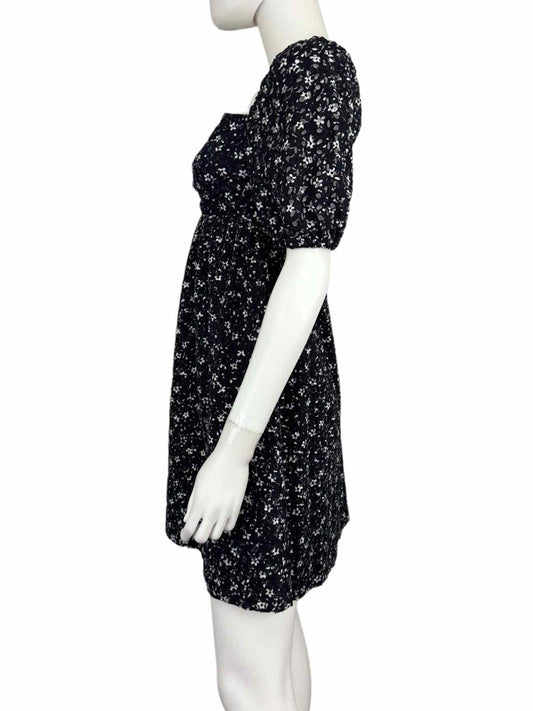 maeve Navy Floral Eyelet Print Babydoll Dress Size 0