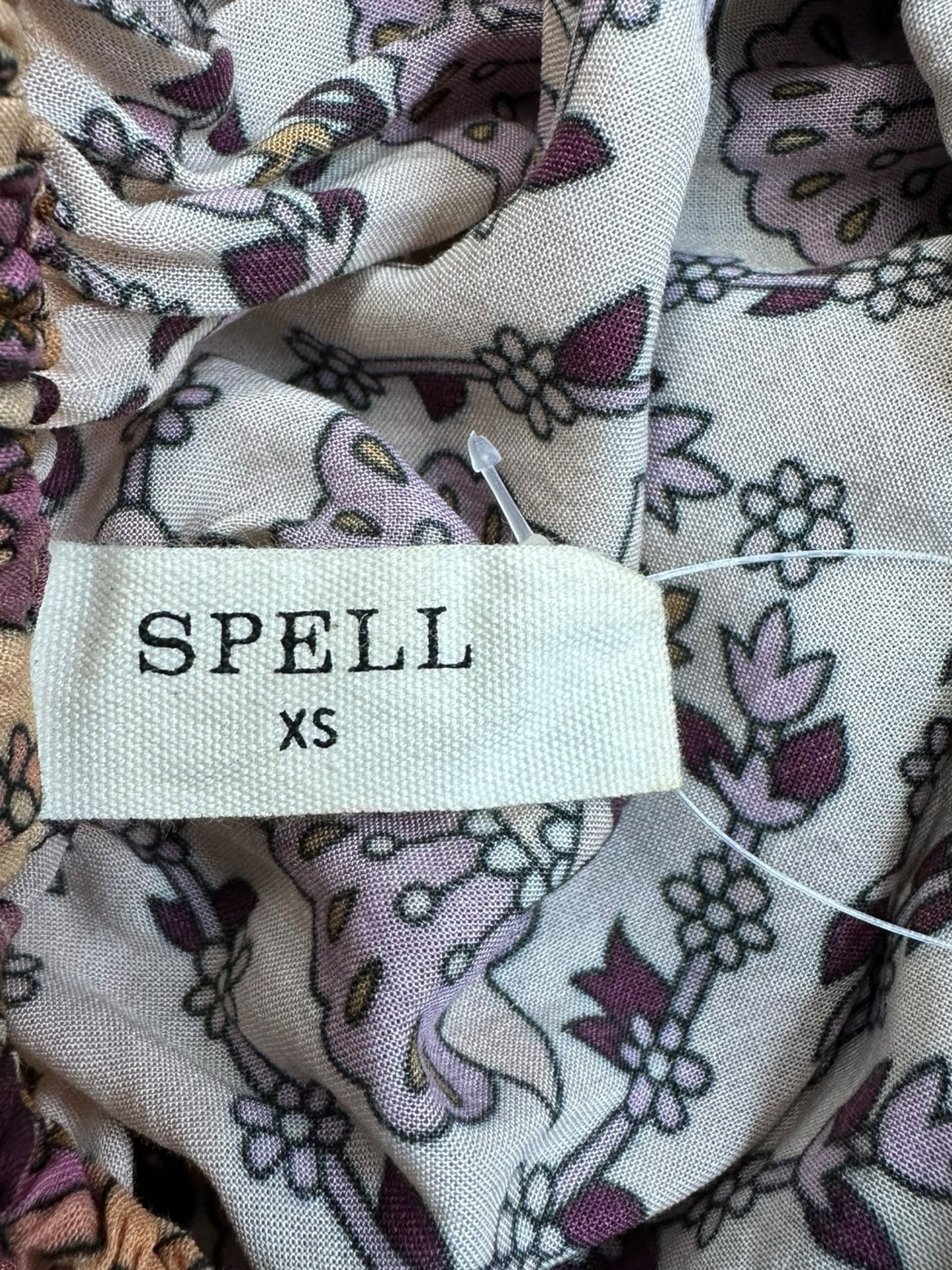Spell & the Gypsy Cream and Purple Casual Dress Size XS
