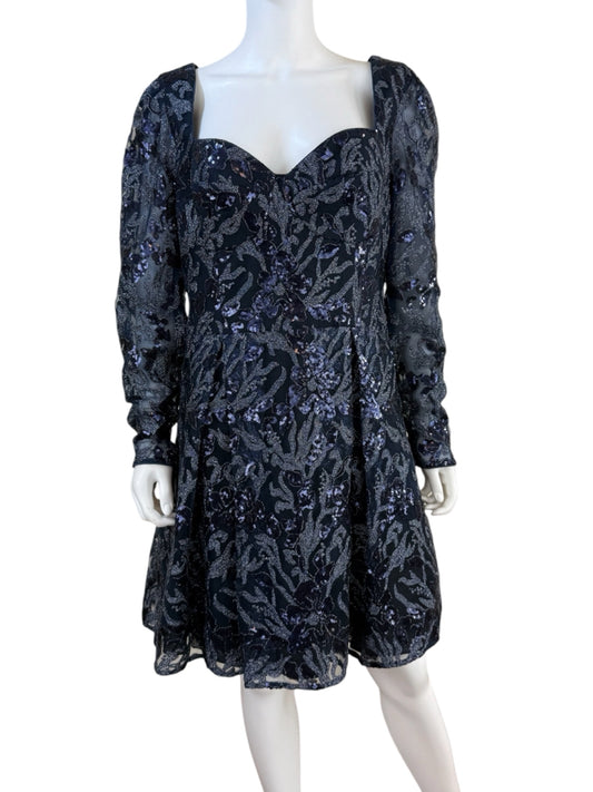 Dress the Population NWT Navy Brie Sequin Mini Dress Size XXL