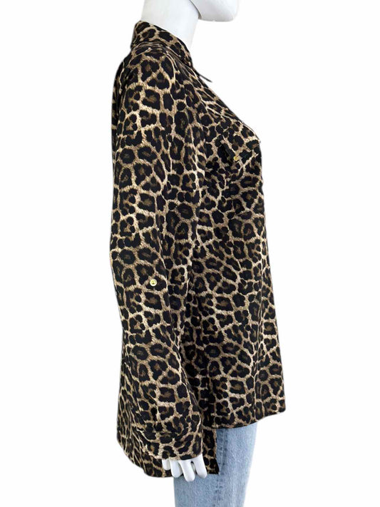 MICHAEL Michael Kors Leopard Print Blouse Size M