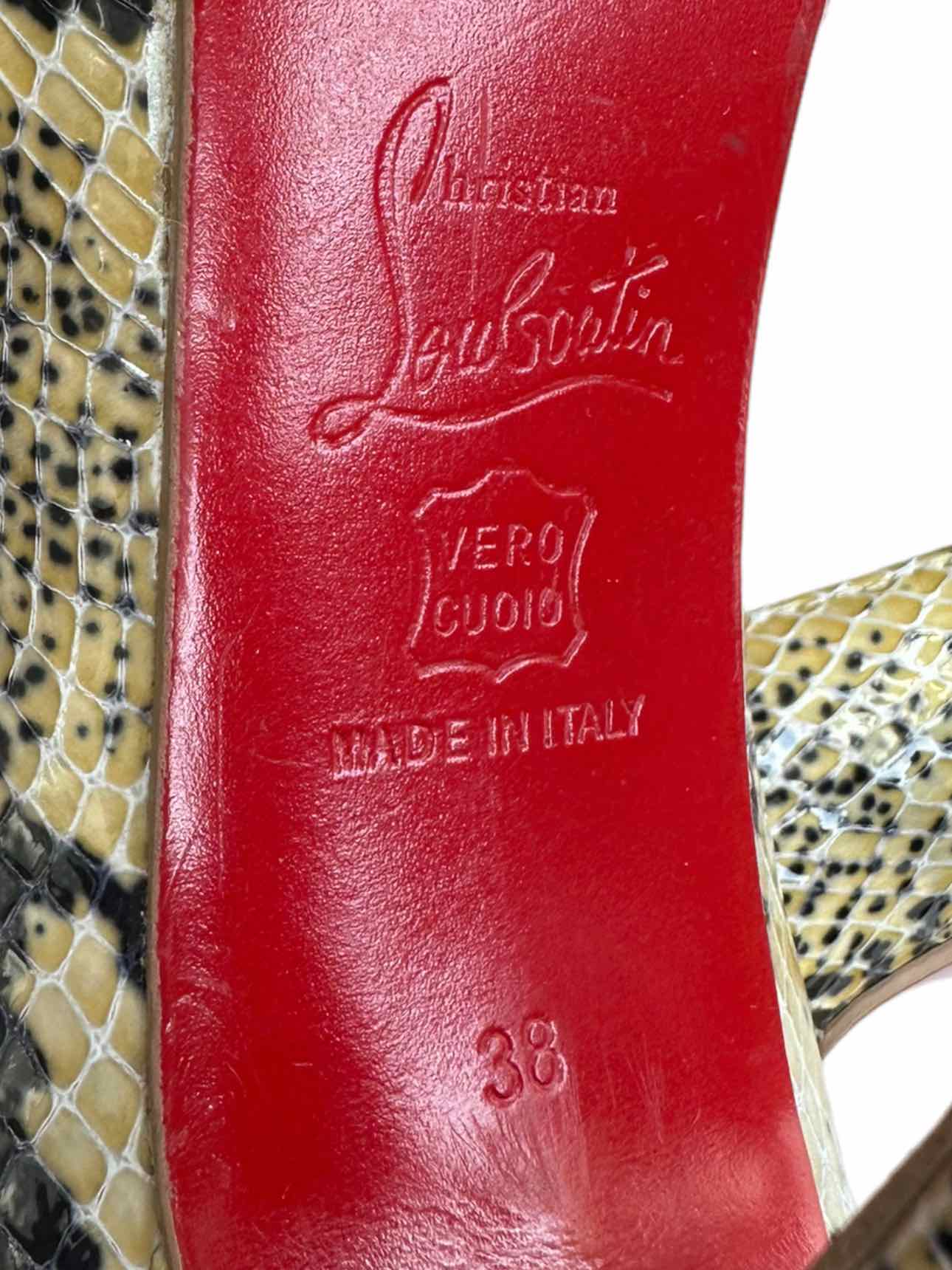 Christian Louboutin Lady Python Stiletto Pumps Size 38