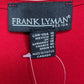 FRANK LYMAN Red Swoop Neck Knit Blouse Size 10