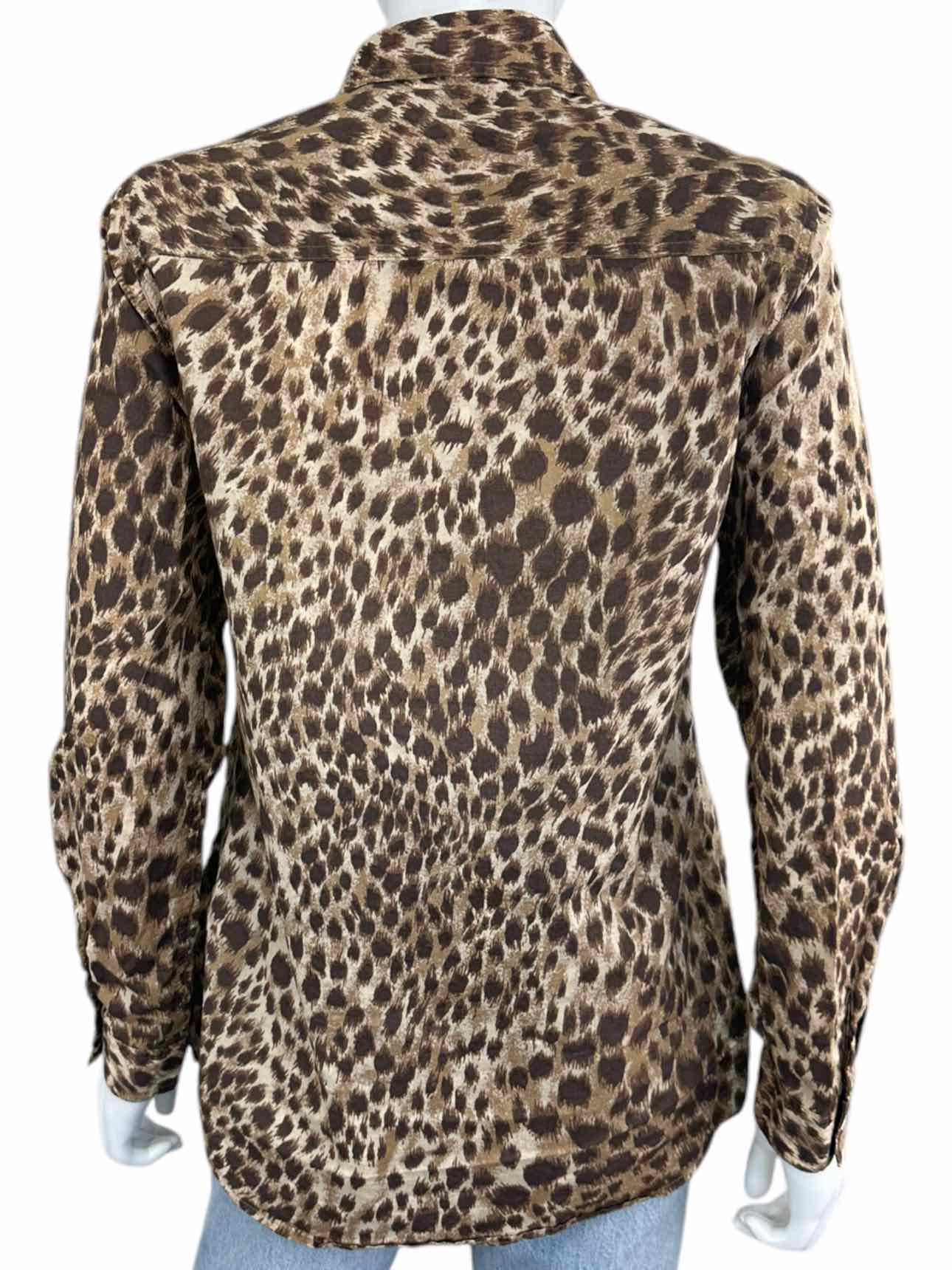 J. McLaughlin Leopard Print Button-Down Size M