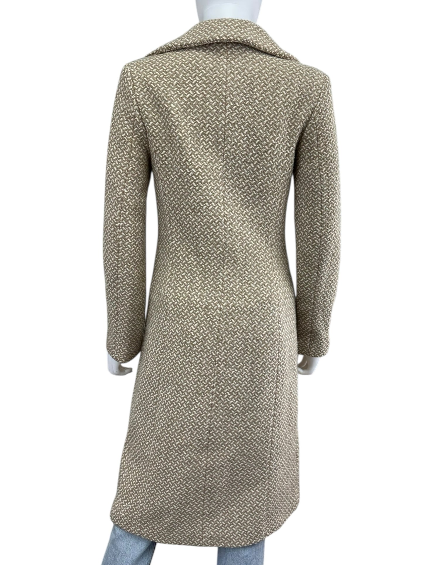 MNG Tan Wool Trench Coat Size XS