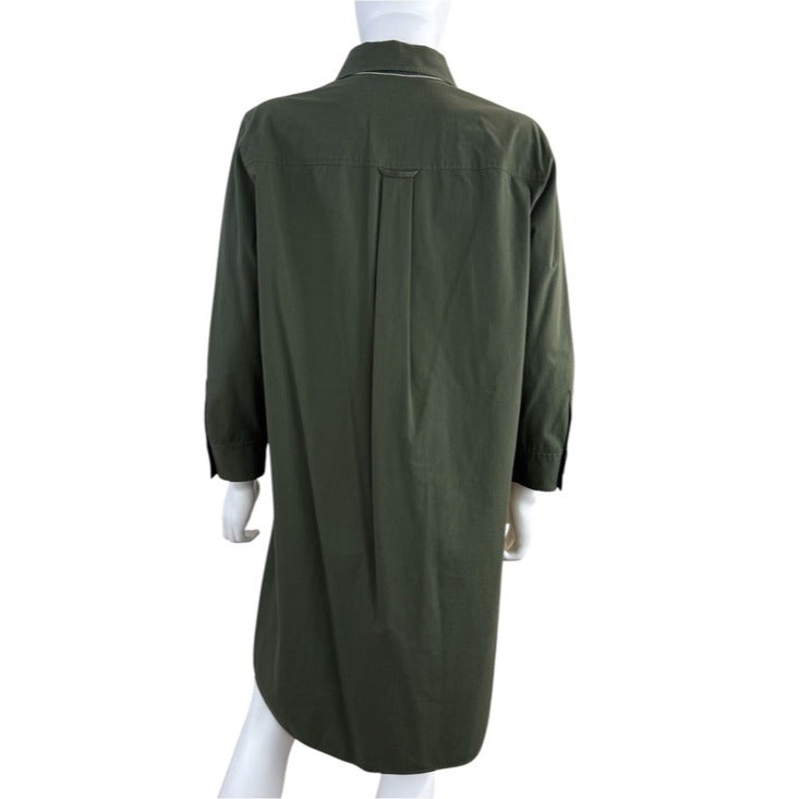 Lafayette 148 New York Olive Peggy Shirt Dress Size L