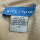 WHITE + WARREN Cream Sequined Silk Tank Size M