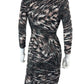 BCBGMAXAZRIA Gray Dusk KIMBER Wrap Dress Size S