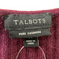 Talbots 100% Cashmere Merlot Ribbed Sweater Size M