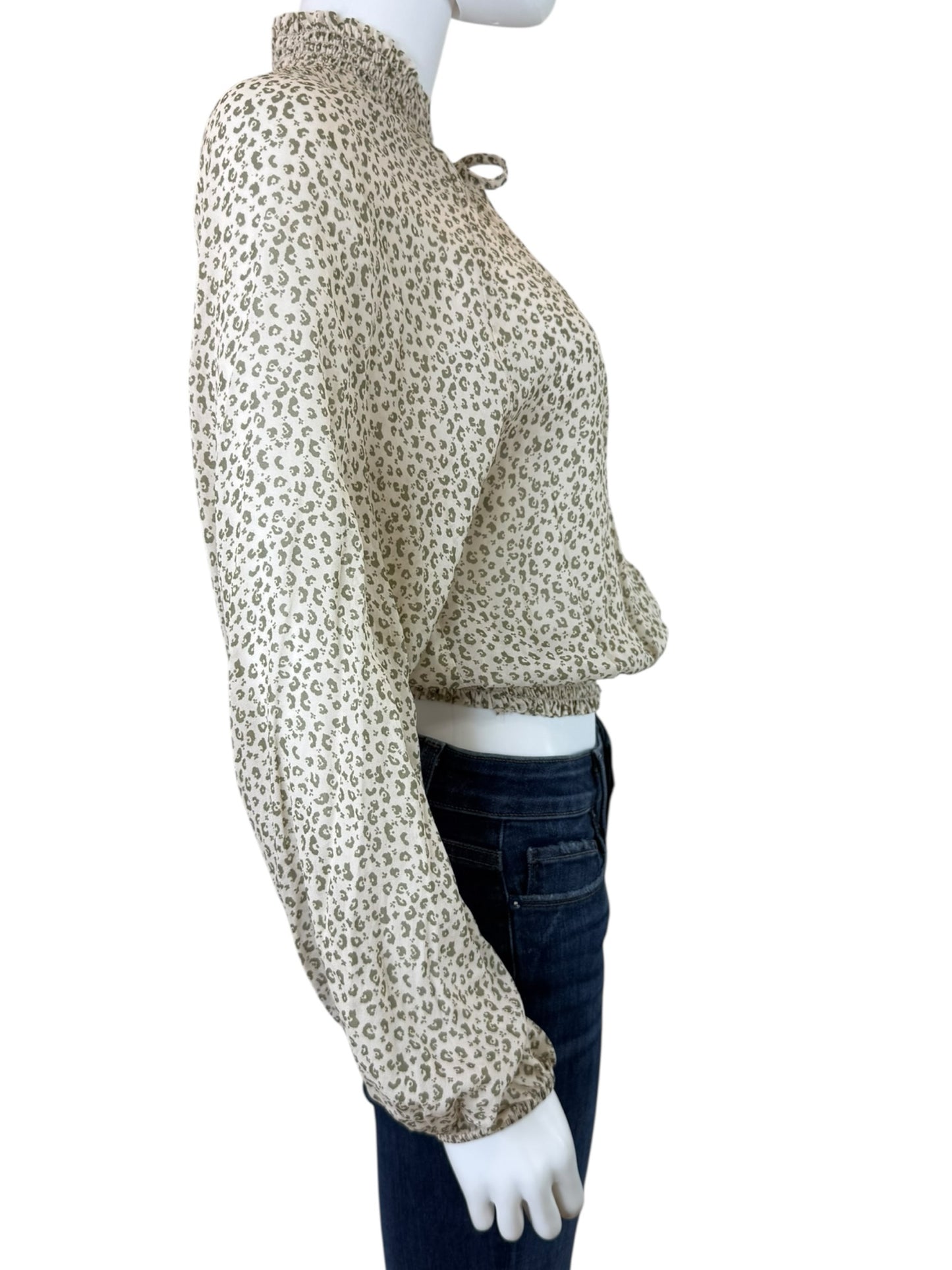 Lavender Brown Blouse Size L