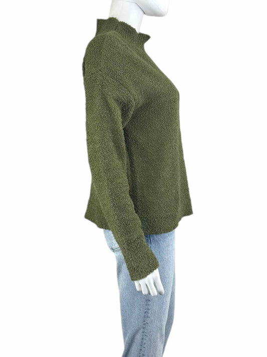 Sanctuary Olive Chenille Mock-neck Sweater Size M