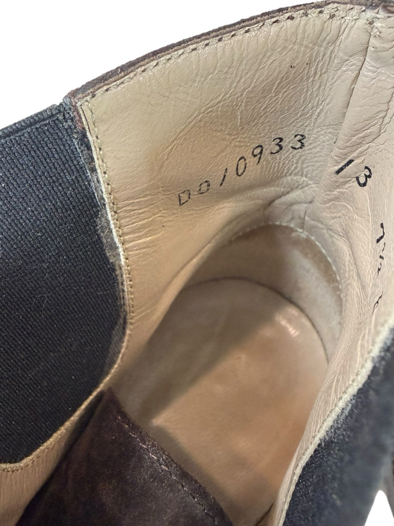 SALVATORE FERRAGAMO Brown Suede Boots Size 7.5