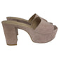 STUART WEITZMAN Lilac Suede Platform Sandal Pump Size 9