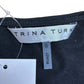 TRINA TURK Black One Shoulder Top Size S
