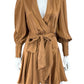 ZIMMERMANN Natural 100% Silk Mini Wrap Dress Size 0