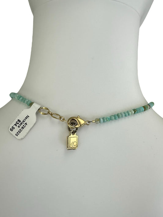 Kori Green Blue Heart Beaded Necklace