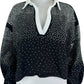 Queen of Sparkles Black Rhinestone Two Piece Set Size XS
