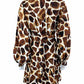 BANANA REPUBLIC Brown Giraffe Print Dress Size S