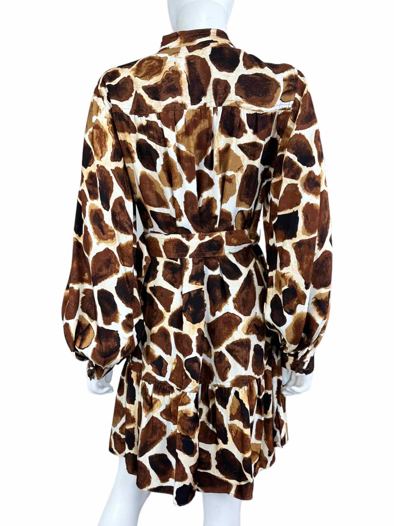 BANANA REPUBLIC Brown Giraffe Print Dress Size S