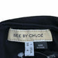 see by Chloe Black Knit Mini Dress Size 4