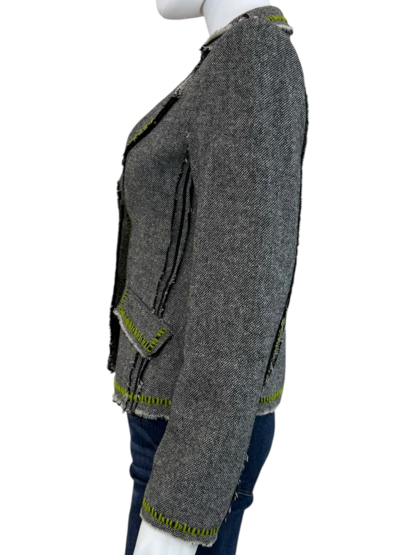 Cache Vintage Tweed EmbroideredBlazer Size S