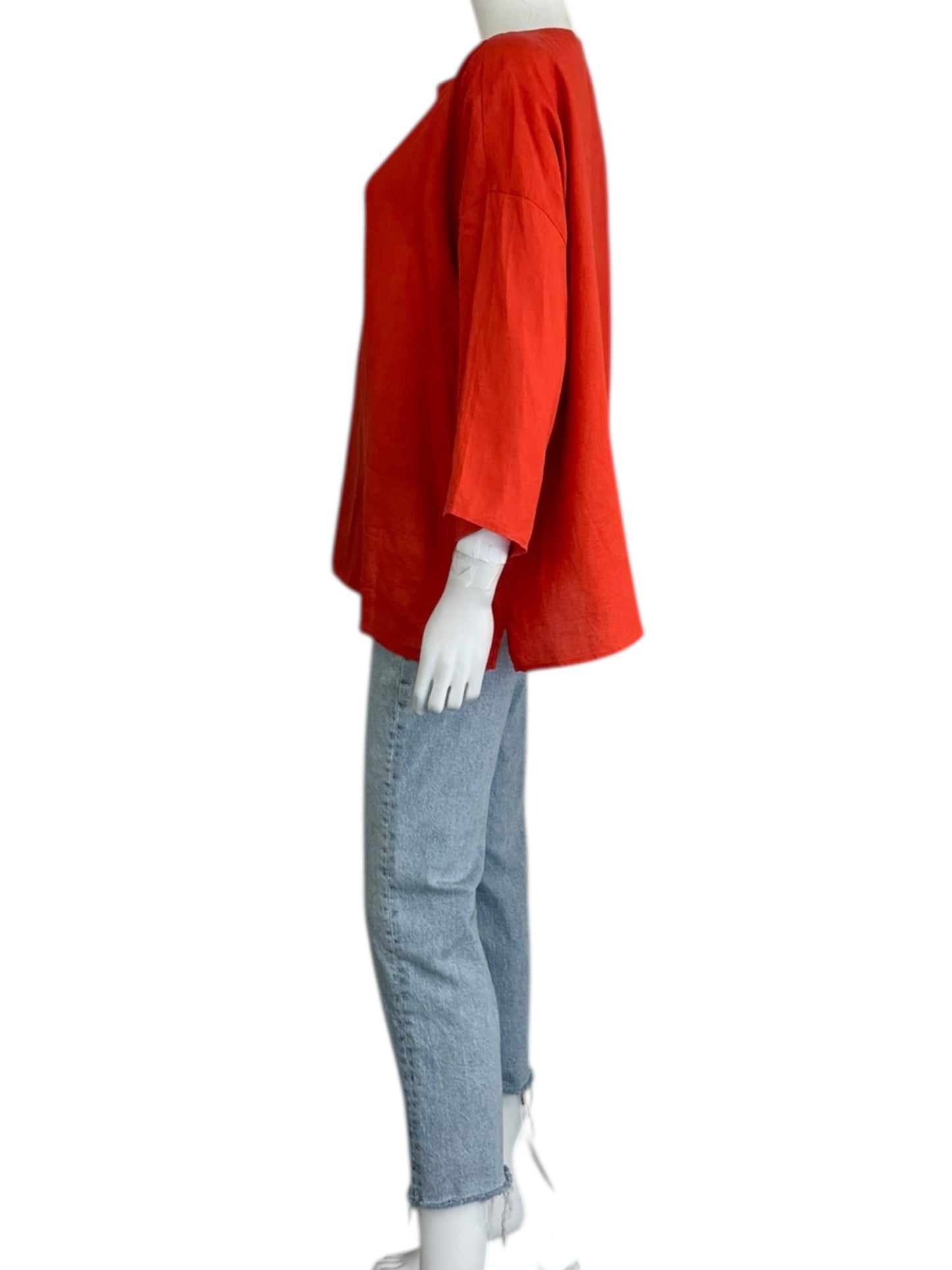 EILEEN FISHER Orange Blouse Size XL