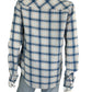 PAIGE 100% Cotton Blue Plaid Button-Down Size M