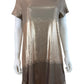 Free People Drenched In Sequins Ombre Rose Gold Mini Dress Size S