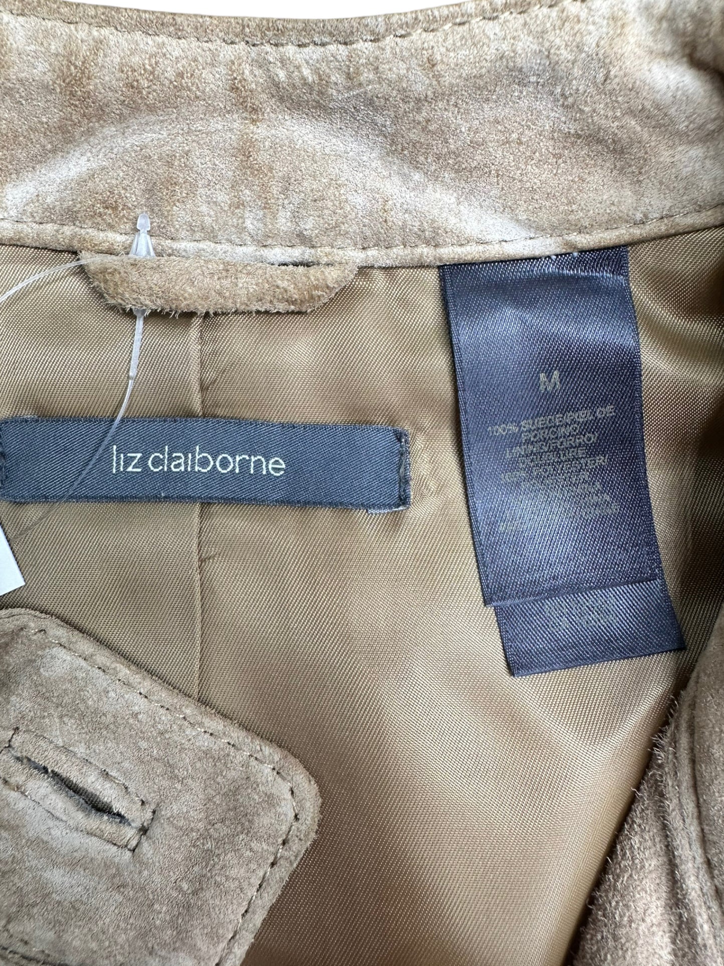 Liz Claiborne Tan Suede Casual Jacket Size M