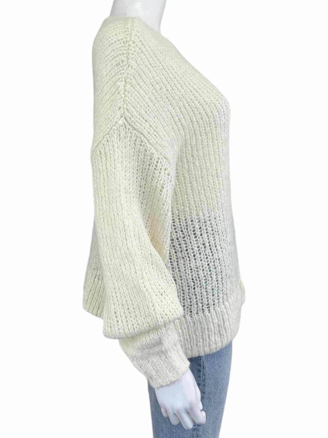 Reformation Alpaca/Wool Blend White Loose Knit Sweater Size XS