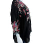 Johnny Was Black Floral Embroidered Wendy Tunic Size xxl