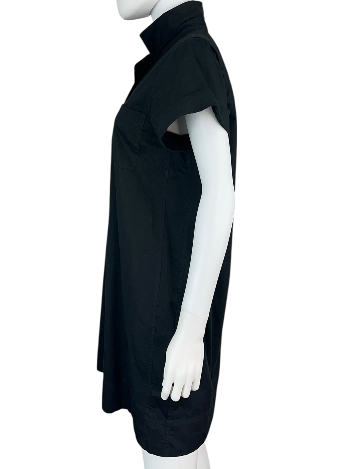 J. Crew Black 100% Cotton Shirt Dress Size MP