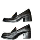 Tory Burch Black Classic Heel Leather Loafers Size 8.5