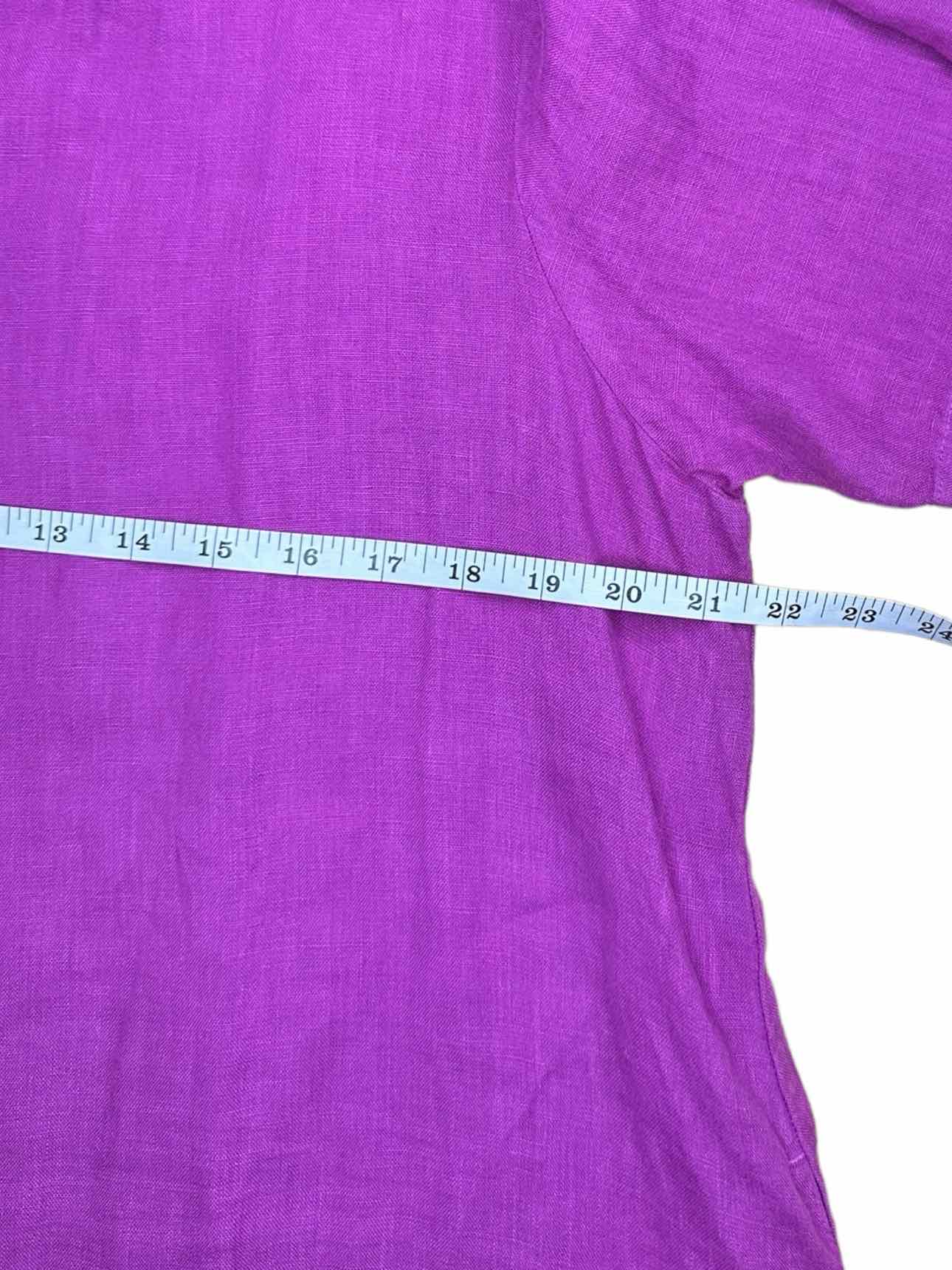 Lisa Bayne Purple 100% Linen Dress Size M