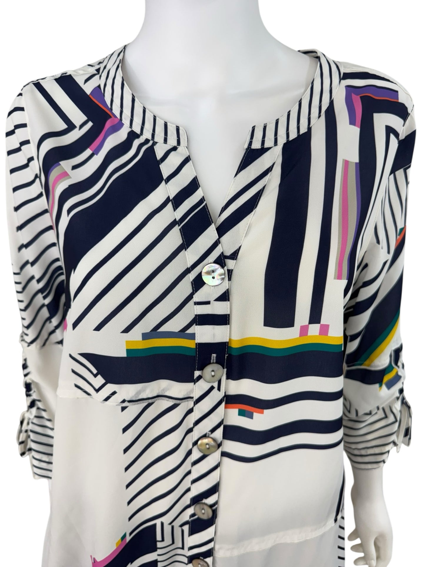 JOHN MARK NWT Color Collage Button-Down Shirt Size S