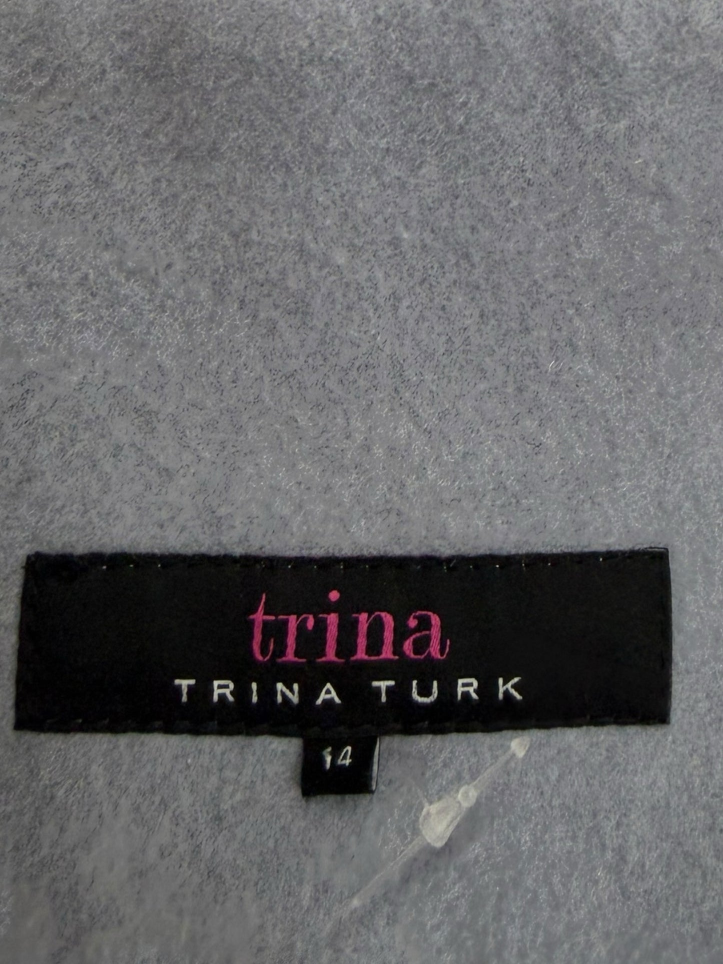 Trina TRINA TURK Gray Wool Coat Size 14