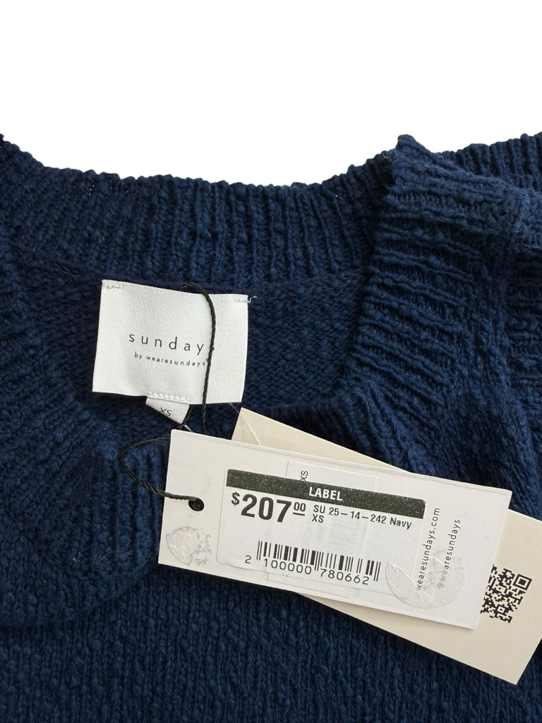 sundays NWT Navy Allison Sweater Mini Dress Size XS