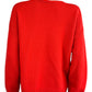 stateside Anthropologie Red Cashmere Sweater With White Pocket NWT Size M