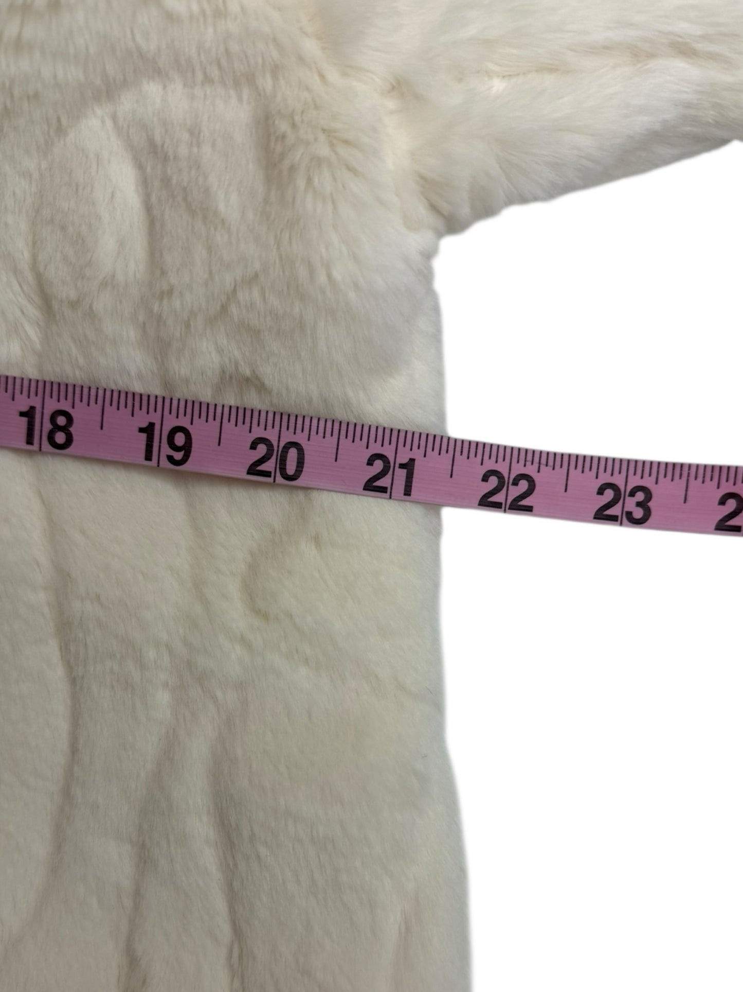 Rachel Zoe Cream Faux Fur Coat Size M