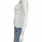 vince. White Ribbed Mock Neck Shell Size XS