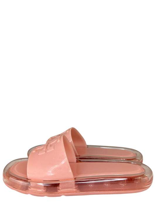 Tory Burch Peach Bubble Slides Size 6