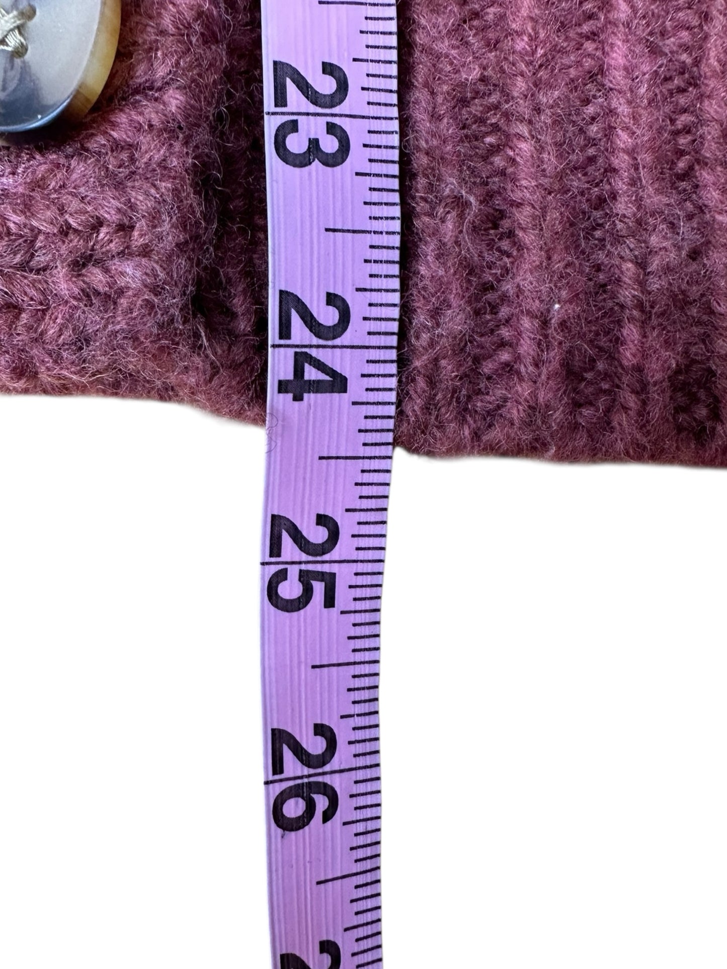 Madewell Mauve Wool Cable Knit Sweater Cardigan Size XS BASE