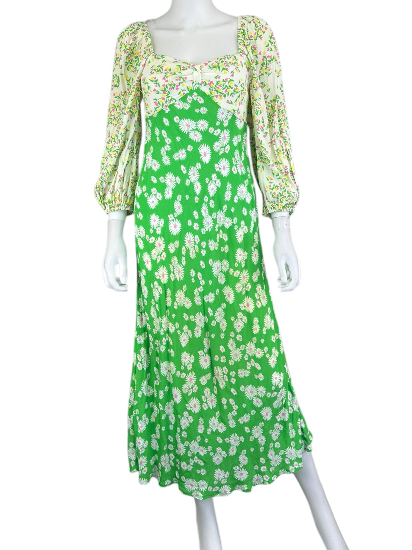 Rixo Floral Patterned Casual Dress Size 4